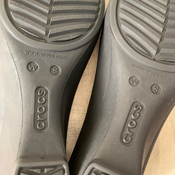 CROCS Lina Wedge Shoes Dual Comfort Black - Picture 10 of 11